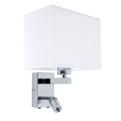 Wall Lamp PARADIGMA 1x3W LED+1x40WE27 240lm 4000K L.23xW.18,5xH.32cm White/Chrome / IL-097262001