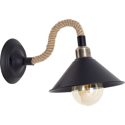 Wall Lamp SOGA 1xE27 L.22xW.35xH.23cm Rope Brown / IL-099761002