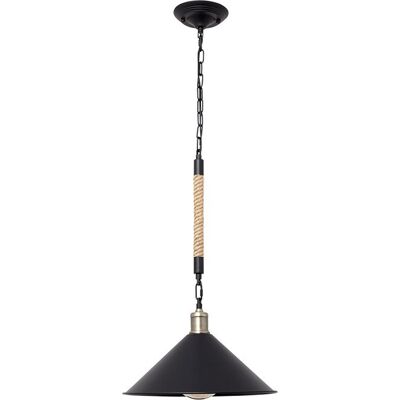 Lámpara Colgante SOGA 1xE27 H.Reg.xP.36cm Cuerda Negro / IL-099783502