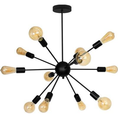 Lampada da soffitto DOLORES 12xE27 H.76xP.71cm Nero / IL-101551209