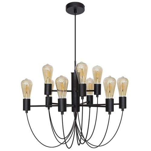 Ceiling Lamp AIXA 9xE27 H.Reg.xD.60cm Black / IL-102950909