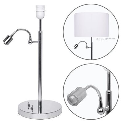 OSKAR 1W LED + 1-Luz Sobremesa Cromo / IL-109170120