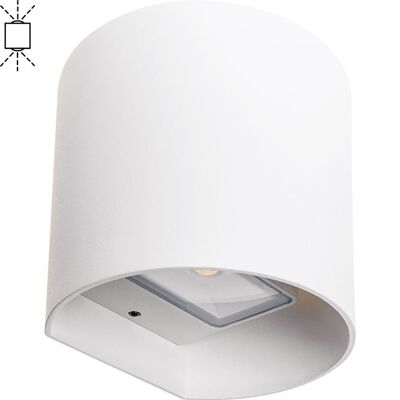 Lampada da parete SABOR IP54 2x4W LED 650lm 3000K 95°L.11xL.9,5xH.11cm Alluminio Bianco / IL-A13360801A