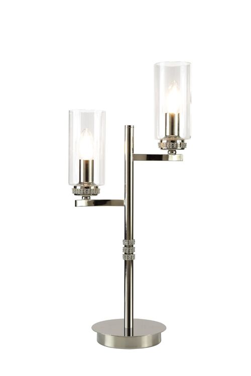 Nina Table Lamp, 2 x E14, Polished Nickel / VL08588