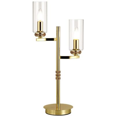 Lámpara de mesa Nina, 2 x E14, oro pulido / VL08590