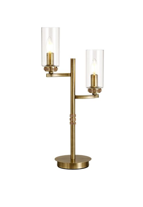 Nina Table Lamp, 2 x E14, Antique Brass / VL08592