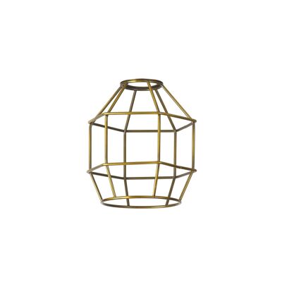 Pantalla de jaula de alambre hexagonal Anya de 14 cm, bronce dorado / VL09222