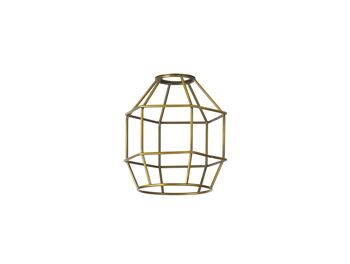 Anya Hexagon 14cm Abat-Jour Cage Métallique, Bronze Doré / VL09222