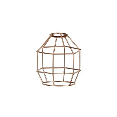 Pantalla de jaula de alambre hexagonal Anya de 14 cm, oro rosa / VL09223