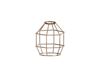Anya Hexagon 14 cm Fil Cage Abat-Jour, Or Rose / VL09223