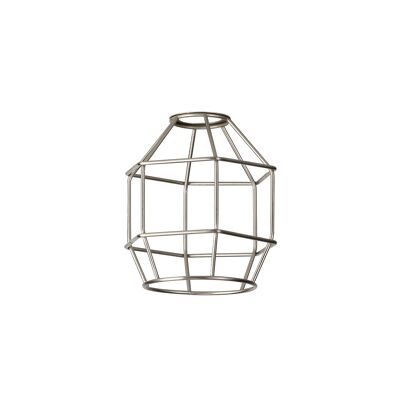 Paralume a gabbia metallica Anya Hexagon da 14 cm, nichel spazzolato / VL09225