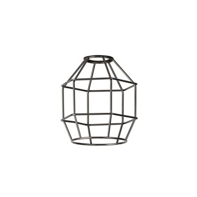 Pantalla de jaula de alambre hexagonal Anya de 14 cm, cromo negro / VL09226