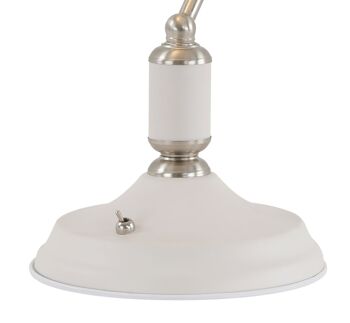 Lampe de table Morgana 1 lumière avec interrupteur à bascule, nickel satiné/blanc sable / VL08237 2