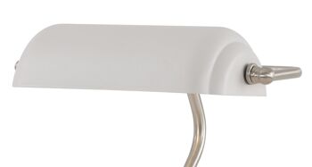 Lampe de table Morgana 1 lumière avec interrupteur à bascule, nickel satiné/blanc sable / VL08237 3