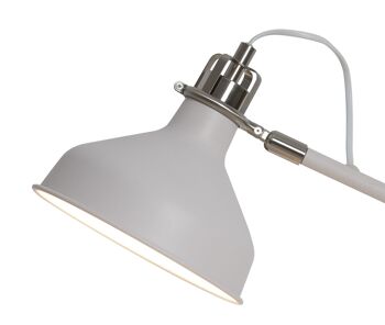 Lampe de table ajustable Morgana, 1 x E27, blanc sable/nickel satiné/blanc / VL08240 2