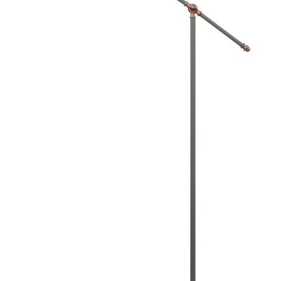 Lampadaire orientable Morgana, 1 x E27, Gris sable/Cuivre/Blanc / VL08242