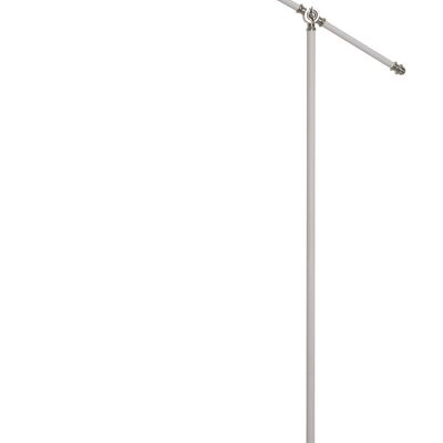 Morgana Adjustable Floor Lamp, 1 x E27, Sand White/Satin Nickel/White / VL08243