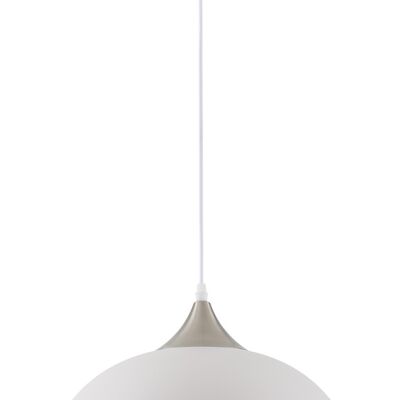 Lámpara colgante pequeña Mark de 38 cm, 1 x E27, blanco arena/níquel satinado / VL08244