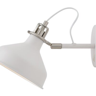 Morgana Lampada da parete orientabile commutata, 1 x E27, bianco sabbia/nichel satinato/bianco / VL08246