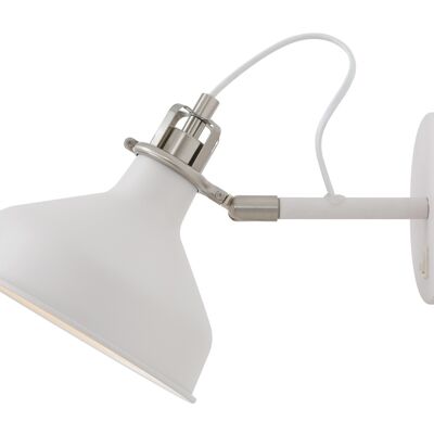 Morgana Adjustable Wall Lamp Switched, 1 x E27, Sand White/Satin Nickel/White / VL08246
