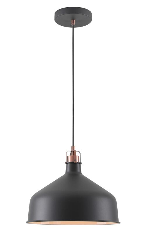 Morgana Medium Pendant, 1 x E27, Graphite/Copper/White / VL08250