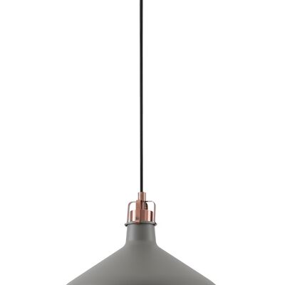 Morgana Pendente Medio, 1 x E27, Grigio Sabbia/Rame/Bianco / VL08251