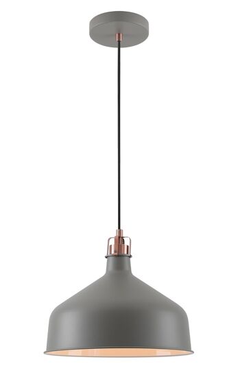 Suspension Morgana Medium, 1 x E27, Gris Sable/Cuivre/Blanc / VL08251 1