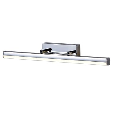 Meridian Lampada da parete piccola orientabile, 1 x 6W LED, 4000K, 612lm, IP44, cromo lucido, 3 anni di garanzia / VL08260