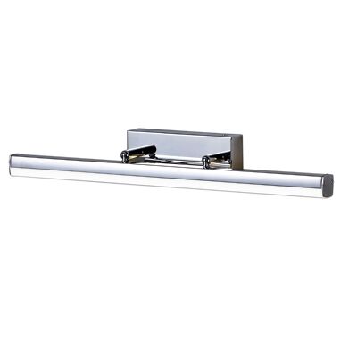 Lámpara de pared Meridian mediana orientable, 1 x LED de 12 W, 4000 K, 1192 lm, IP44, cromo pulido, 3 años de garantía / VL08261