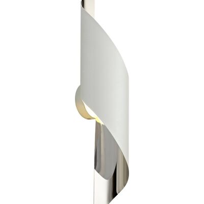 Gracie Wall Lamp Large, 1 x 8W LED, 3000K, 640lm, White/Polished Chrome, 3yrs Warranty / VL08269