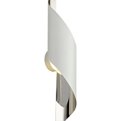 Gracie Wall Lamp Large, 1 x 8W LED, 3000K, 640lm, White/Polished Chrome, 3yrs Warranty / VL08269