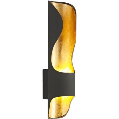 Nicolau Wall Lamp, 1 x 8W LED, 3000K, 640lm, Anthracite/Gold Leaf, 3yrs Warranty / VL08270