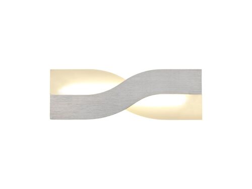 Ava Wall Lamp, 1 x 8W LED, 3000K, 640lm, Brushed Aluminium/Frosted White, 3yrs Warranty / VL08275