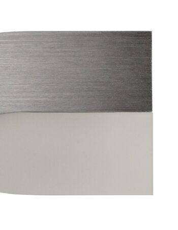 Applique Ava, 1 x 8W LED, 3000K, 640lm, Aluminium Brossé/Blanc Givré, Garantie 3 ans / VL08275 3