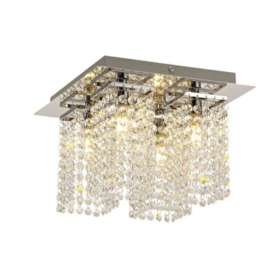 Andrea Ceiling Light, 4 x G9, IP44, Polished Chrome/Crystal / VL08288