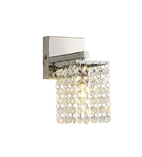 Andrea Wall Lamp, 1 x G9, IP44, Polished Chrome/Crystal / VL08289