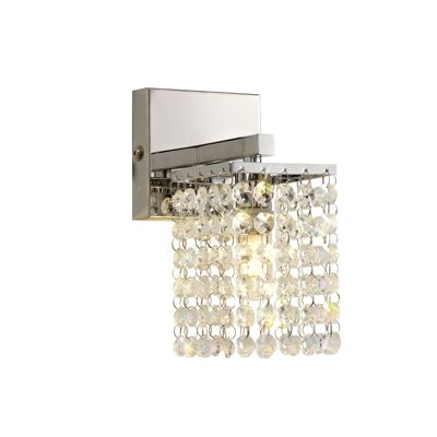 Andrea Wall Lamp, 1 x G9, IP44, Polished Chrome/Crystal / VL08289