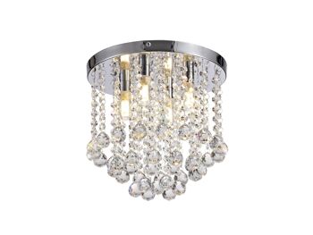 Plafonnier Elene, 4 x G9, IP44, chrome poli/cristal / VL08291 1