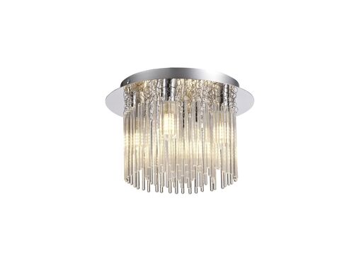 Florence Ceiling Light, 4 x G9, IP44, Polished Chrome/Clear Glass / VL08292