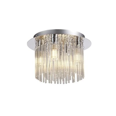 Florence Ceiling Light, 4 x G9, IP44, Polished Chrome/Clear Glass / VL08292