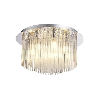 Florence Ceiling Light, 6 x G9, IP44, Polished Chrome/Clear Glass / VL08293