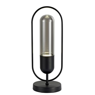 Lampada da tavolo Nicole, 1 x 7W LED, 4000K, 790lm, Nero/Fumé / VL08301