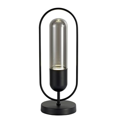 Nicole Table Lamp, 1 x 7W LED, 4000K, 790lm, Black/Smoked / VL08301