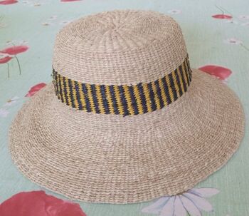 Summer straw hat - Bande jaune et rouge - 56 3