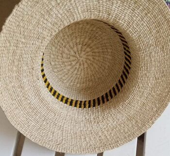Summer straw hat - Bande jaune et rouge - 56 4