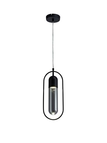 Nicole Suspension, 1 x 7W LED, 4000K, 790lm, Noir/Fumé / VL08304 1