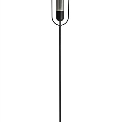 Nicole Floor Lamp, 1 x 7W LED, 4000K, 790lm, Black/Smoked / VL08332