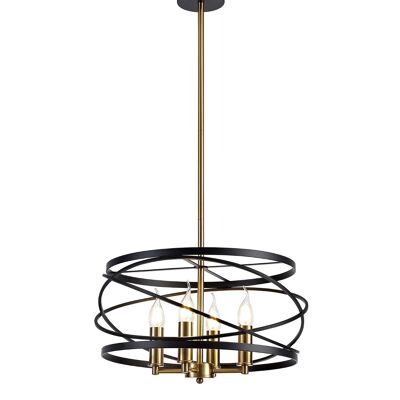 Nellie Pendant, 4 x E14, Black/Satin Gold / VL08335