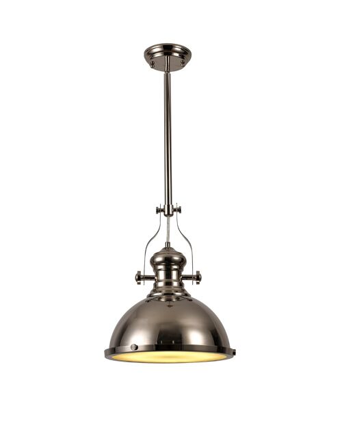 Francis Pendant, 1 x E27, Polished Nickel/Frosted Glass / VL08337