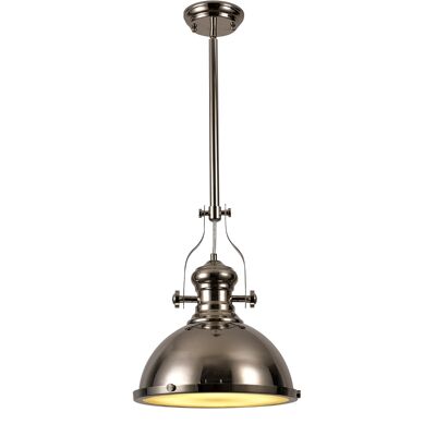 Francis Pendant, 1 x E27, Polished Nickel/Frosted Glass / VL08337